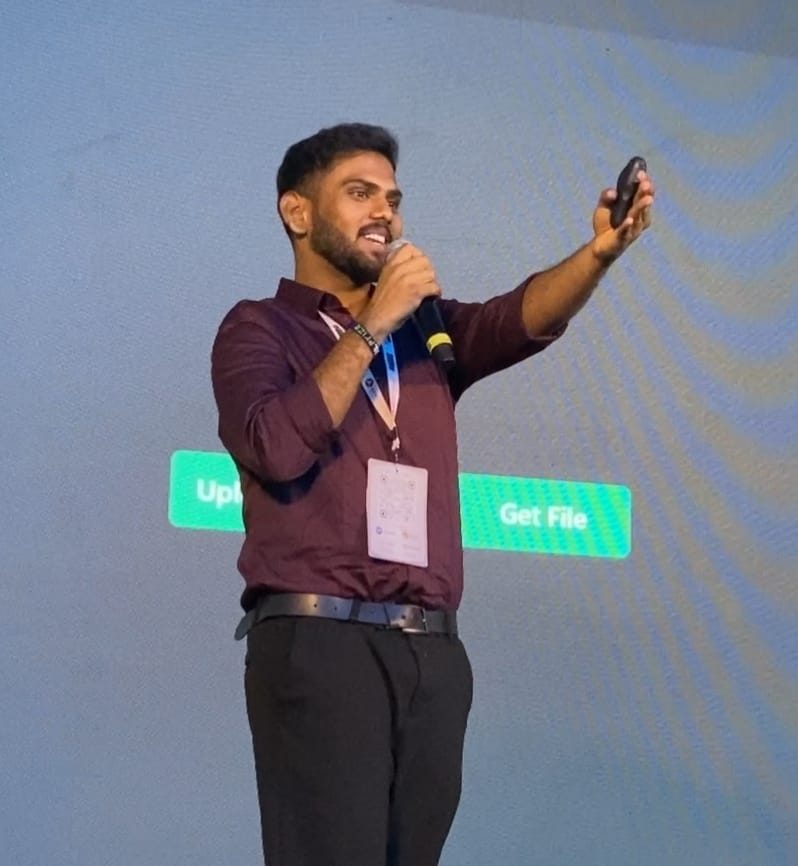 Nithin demoing a product live